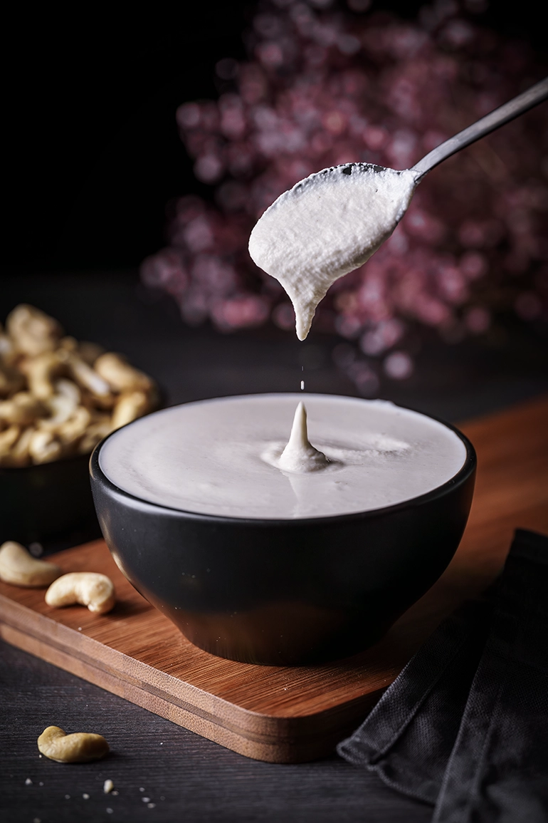 Foodfoto vegane Cashewsahne