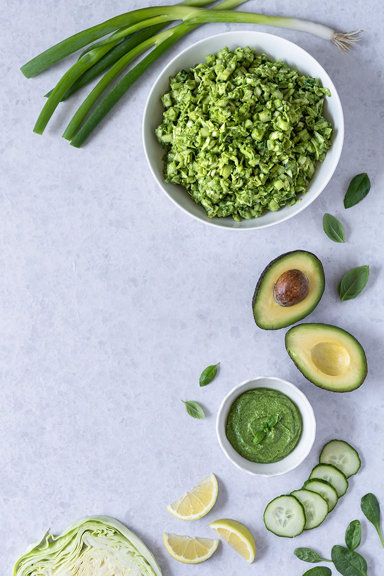 Foodfoto Green Goddess Salat mit Avocado